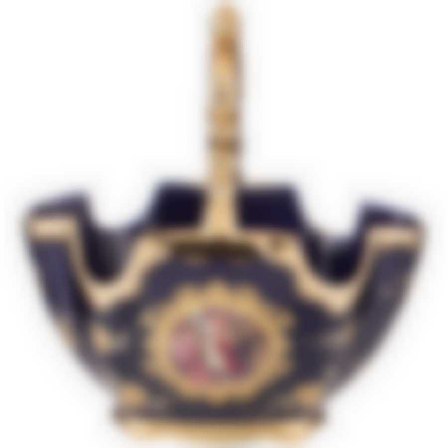 Ваза с ручкой lefard Светское общество кобальт 20*25 см