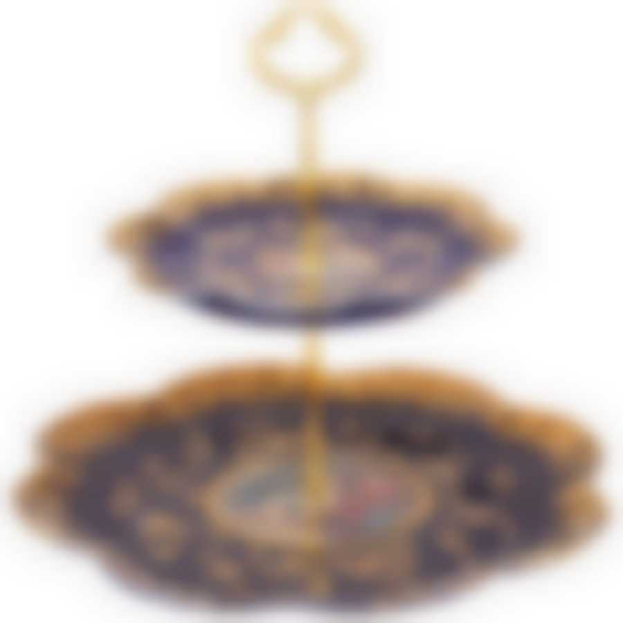 Блюдо 2-х ярусное lefard Влюбленная пара кобальт 28 см 