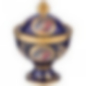 Сахарница с крышкой на ножке lefard Влюбленная пара кобальт 17*11 см 