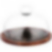 Блюдо на деревянной подставке с крышкой коллекция Золотой мрамор цвет:black 23*23 см