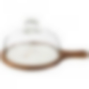 Блюдо на деревянной подставке с крышкой коллекция Золотой мрамор цвет: white 33*23*1,6 см