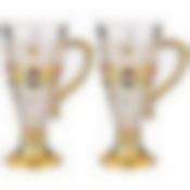 Набор из 2-х кружек Lefard gold glass 250 мл. высота=16,5 см. 