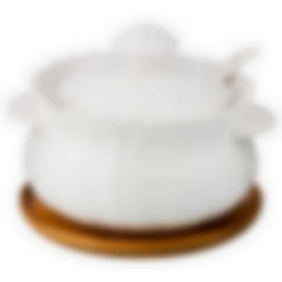 Сахарница с ложкой 350 мл диаметр=12 см высота=10 см