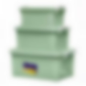 Набор цветной контейнер для хранения  3шт. (1,75;3;5,5) л