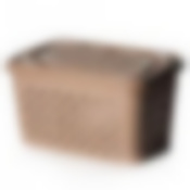 Контейнер прям. с кр. "Плетенка люкс", об.15 л, 263 х 380 х 210 мм (коричн.)