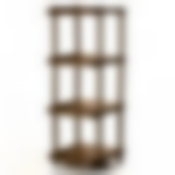 Полка в прихожую малая УНИВЕРСАЛ, 4 секции (цвет коричневый)