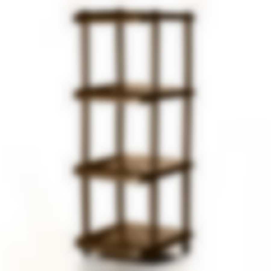 Полка в прихожую малая УНИВЕРСАЛ, 4 секции (цвет коричневый)