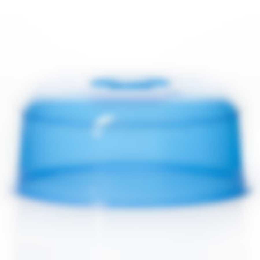 Крышка для разогрева пищ.прод. , СВЧ-печи, д= 245 мм синий прозр.