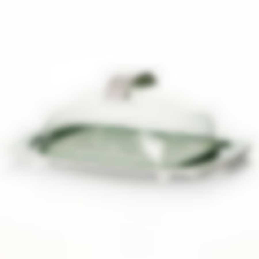 Масленка "Горошек" (бело-зел.)