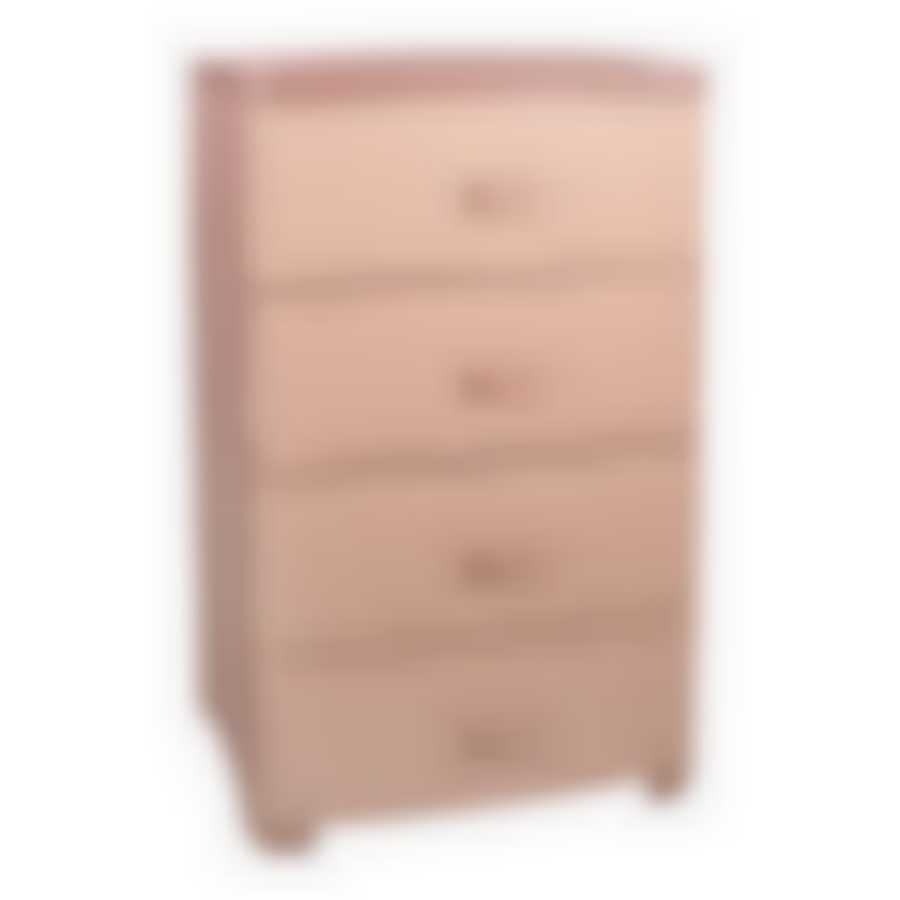 Комод широкий Плетенка 4-х секционный (какао)