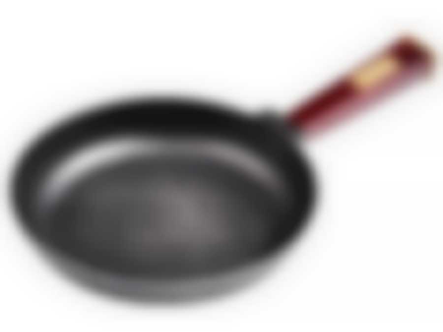 Сковорода 240х40 "ОПТИМА" с дерев.ручкой бордо BRIZOLL