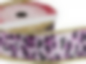 Лента с золотой каймой леопард - сиреневый 4 см