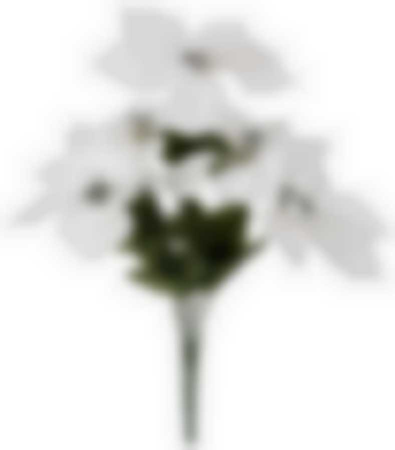 Цветок искусственный Букет пуансетий из 2-х частей высота=50 см.