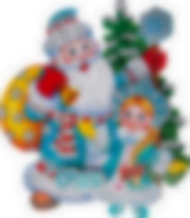 Изделие декоративное Наклейка с новым годом" 28*25 см.