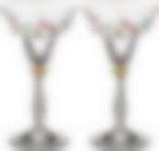 Набор подсвечников из 2 шт. Елочные игрушки диаметр=10 см. высота=19 см.