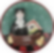 Панно настенное Кошка диаметр=21 см. высота=4,5 см.