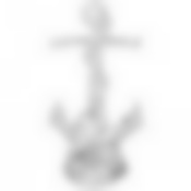 Подставка для бутылки и 2-х бокалов Якорь 21.5*17.5*39.5 см. серия Dal mare