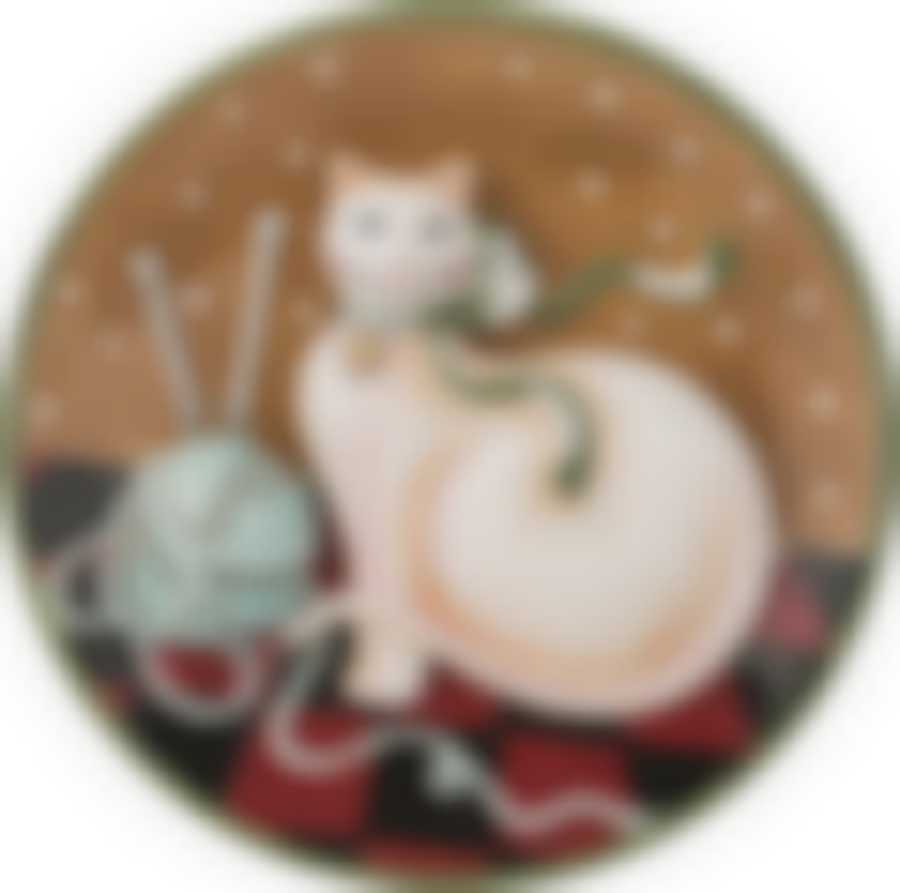 Панно настенное Кошка диаметр=21 см. высота=3,5 см.