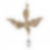 Декоративное изделие Птичка 15*12 см цвет: шампань с золотом без упаковки