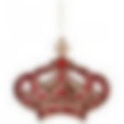 Декоративное изделие Корона 12*10 см цвет: красный с глиттером без упаковки