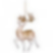 Декоративное изделие Олень 12*7 см цвет: легкое золото с глиттером без упаковки (мал=24шт./кор=288