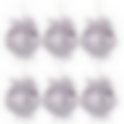 Декоративное изделие Свинка-ангел цвет:серебро набор из 6шт 9*6 см высота=9,5 см без упаковки