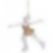 Декоративное изделие Фигуристка 11*10 см цвет: шампань с глиттером без упаковки (мал=24шт./кор=288