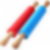 Скалка силикон дер.ручки 43,5х5,2 см.MB(х48)цвета в ассорт.