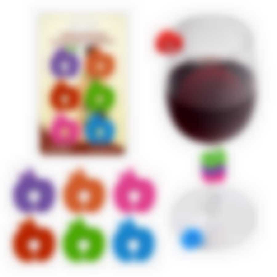 Набор маркеров для бокалов "Яблоко" 6шт.