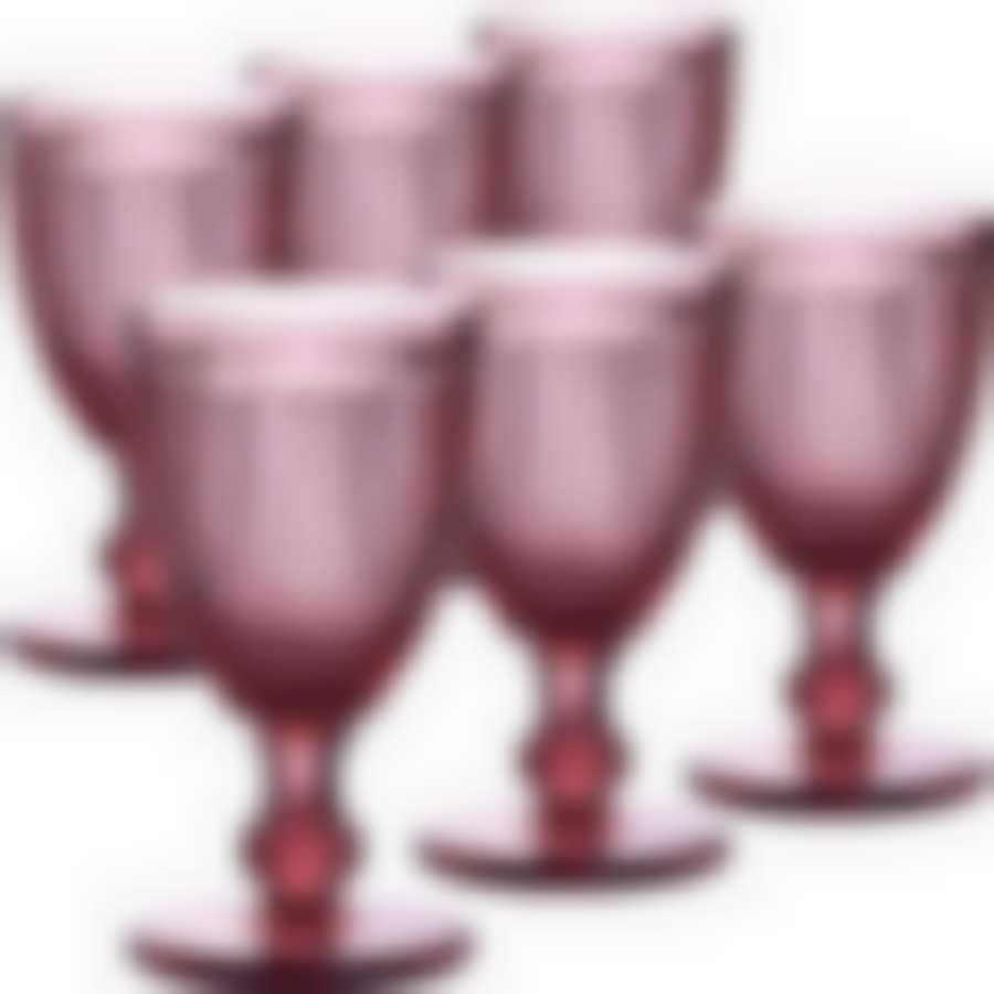 Набор бокалов 250 мл 6 шт (цв. пурпурный) LR (х4)