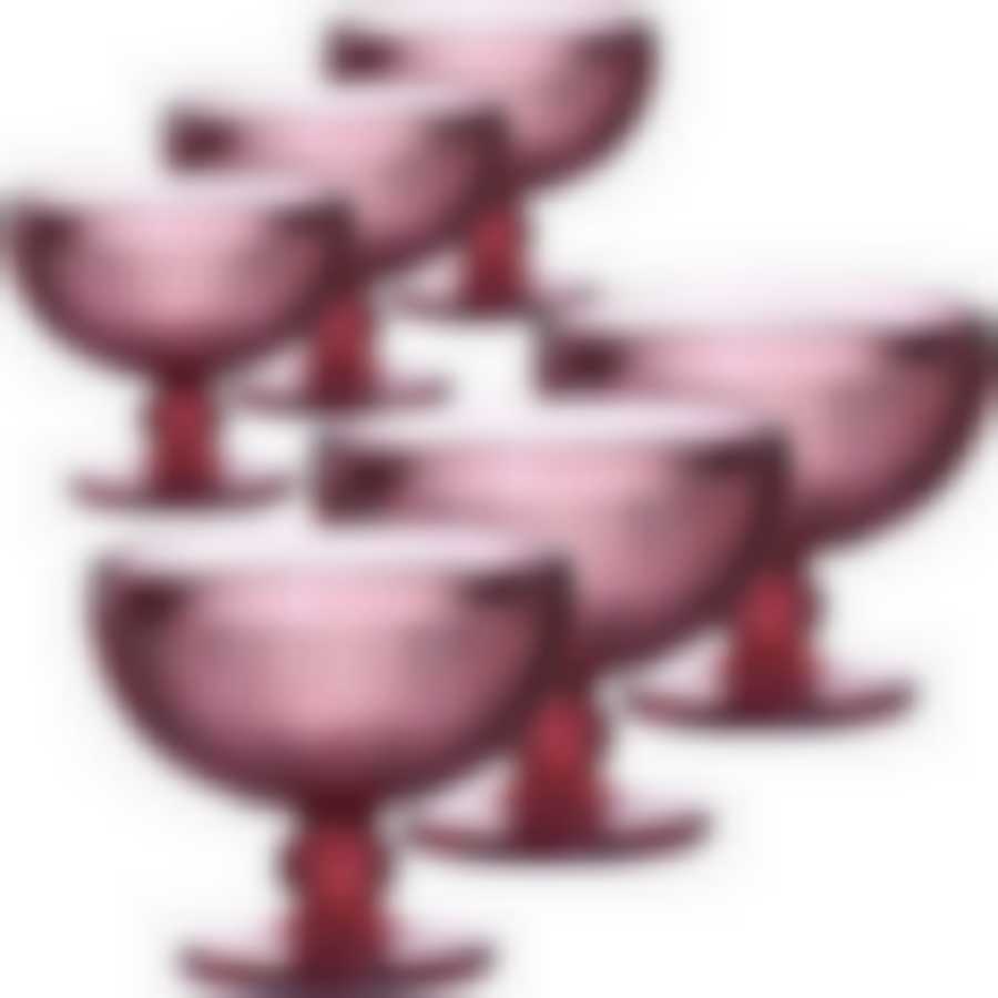 Набор креманок 400 мл 6 шт (цв. пурпурный) LR (х4)