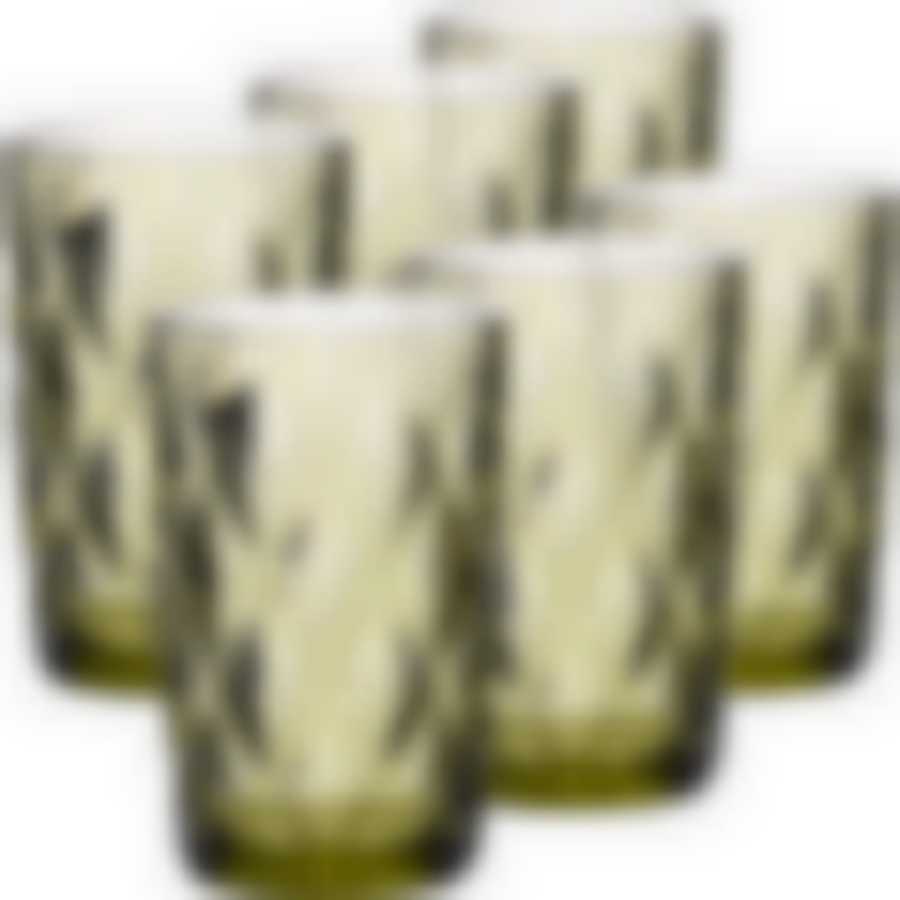 Набор стаканов 370 мл 6шт (цв. зеленый) LR (х4)