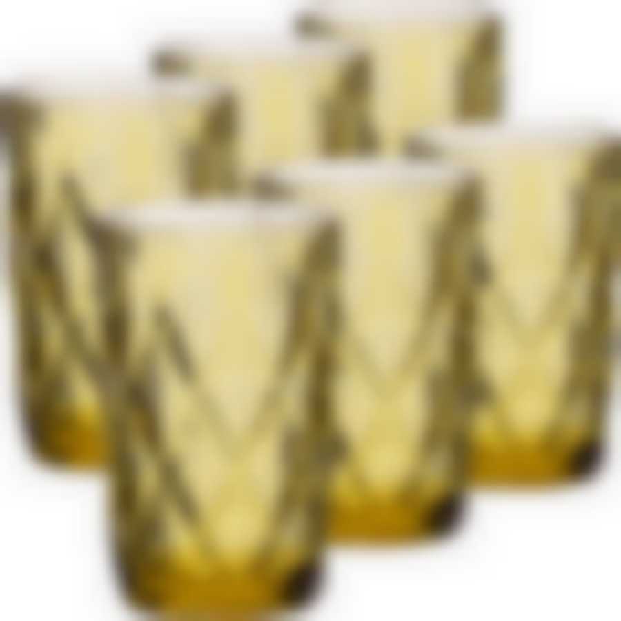 Набор стаканов 370 мл 6шт (цв. янтарный) LR (х4)