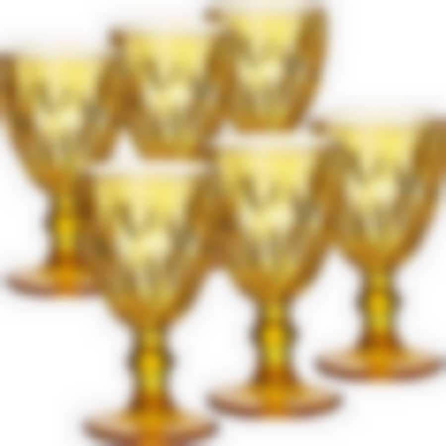 Набор бокалов 250 мл 6 шт (цв. янтарный) LR (х4)