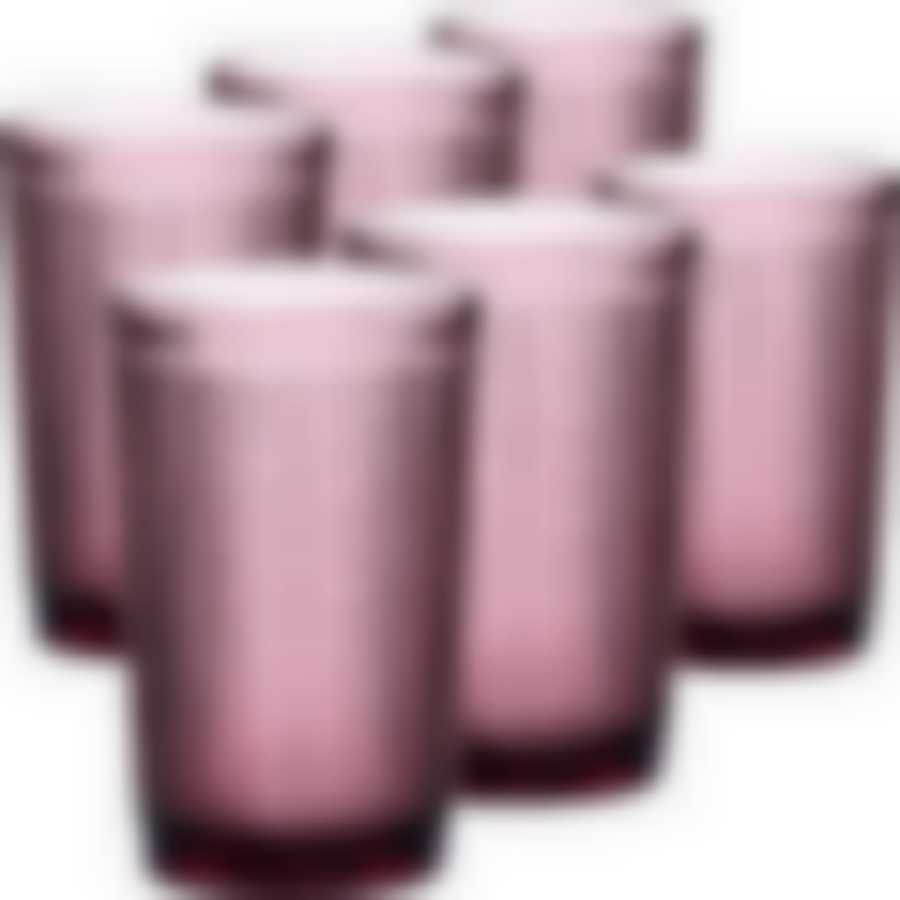 Набор стаканов 370 мл 6шт (цв. пурпурный) LR (х4)