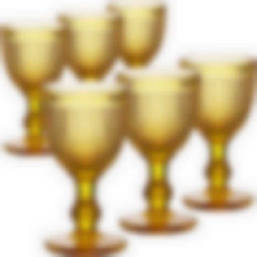 Набор бокалов 337 мл 6 шт (цв. янтарный) LR (х4)