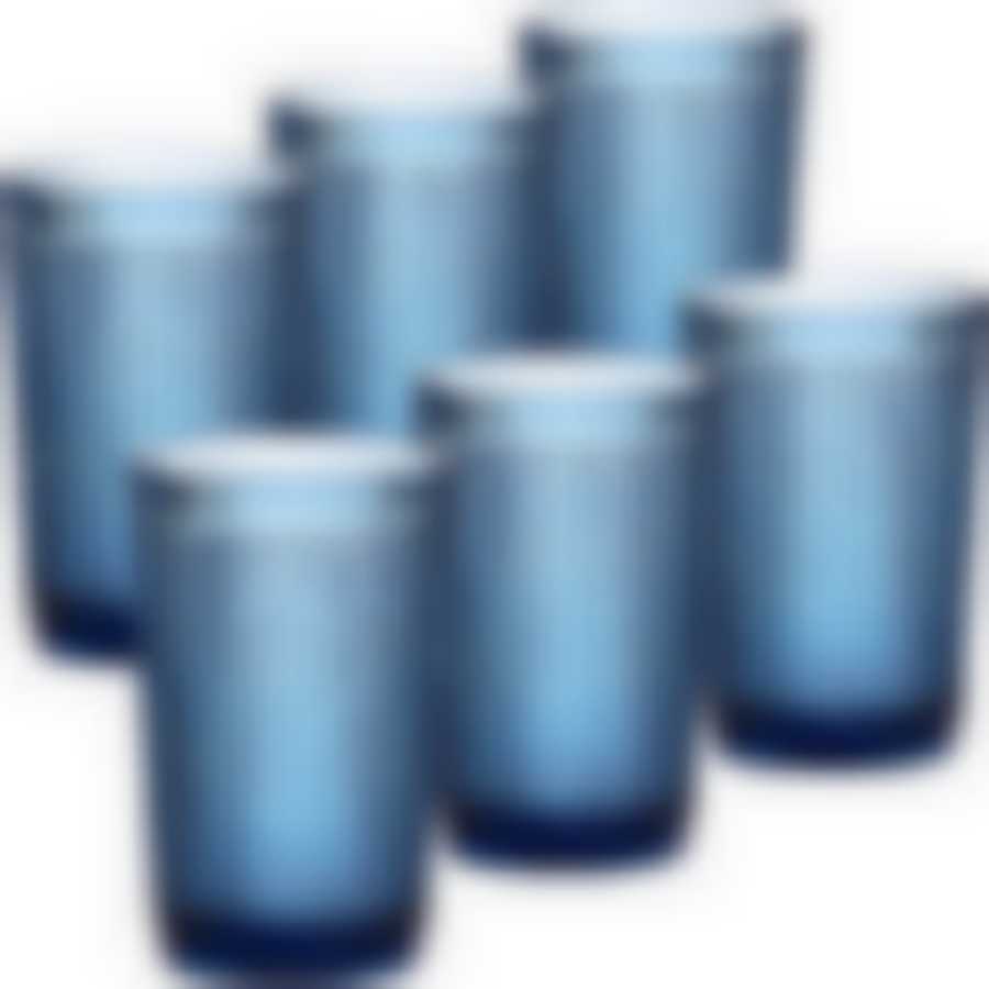 Набор стаканов 370 мл 6шт (цв. голубой) LR (х4)