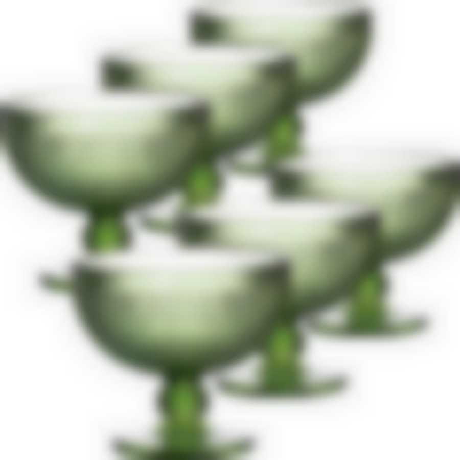 Набор креманок 400 мл 6 шт ЗЕЛЁНЫЙ 