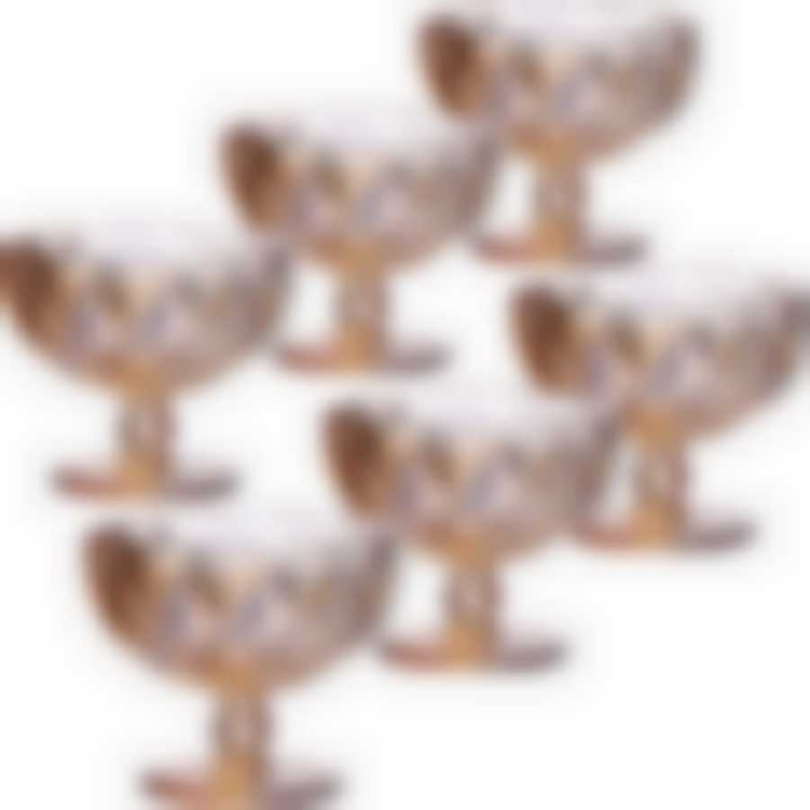 Набор креманок 6шт 400 мл ЗОЛОТО