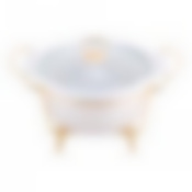 Мармит керамический круглый 27,5*24*12см. с подставкой