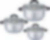 Набор кастрюль agness, 6пр.1,9/2,9/3,9 л.,нерж.сталь со стекл.крышками, силикон.ручки