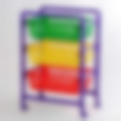 Контейнер для игрушек с выдвижными лотками (на колесах), 450*311*662 мм (цвет в ассортименте)