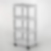 Этажерка овальная 4-х секционная на колесах, 500*310*830 мм (цвет в ассортименте)