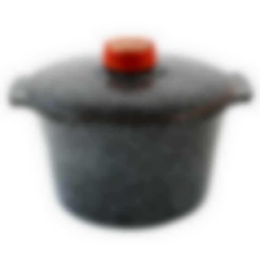 Кастрюля 2л, керамическая крышка (черный мрамор) (4шт) 1КТчм-2