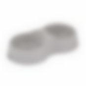 Миска для кошек 0,2л двойная (серый) (уп.34)