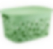 Коробка ФЛОРА 12 л с крышкой (мята)