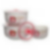 Набор салатников 3 шт:250 мл, 500 мл, 900 мл с пластиковыми кр., в под. упак. "Розы"