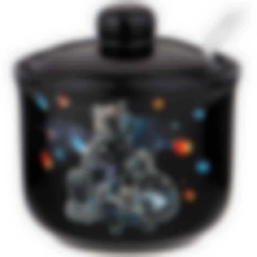 САХАРНИЦА С ЛОЖКОЙ 10*10 СМ. ВЫСОТА=9,5 СМ. / 300мл