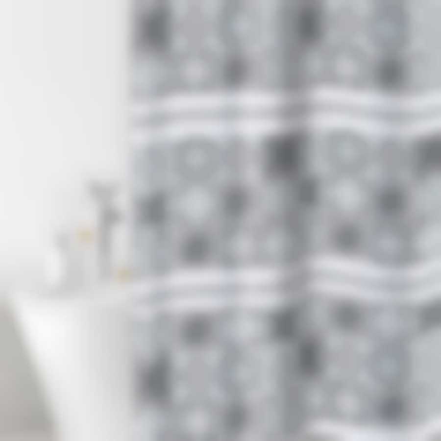 Штора д/ванн 180х200 ПВХ Cementine сер.