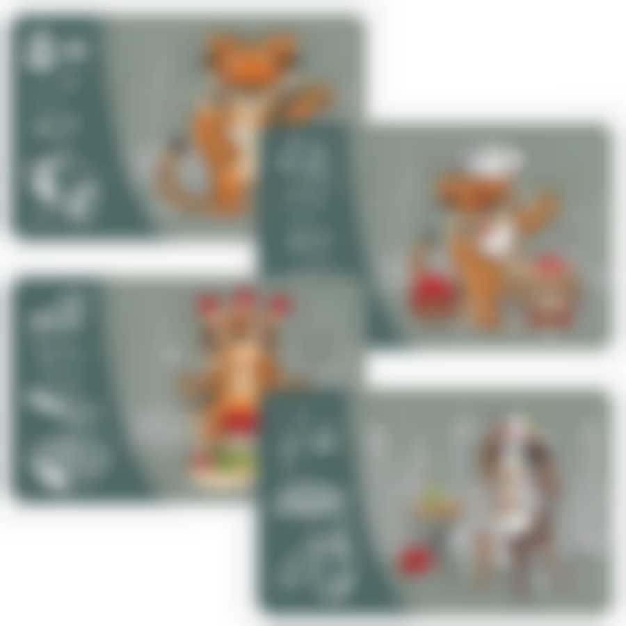 Салфетка "Тигр Кайфолов". Размер 41х26см. 4диз. NEW